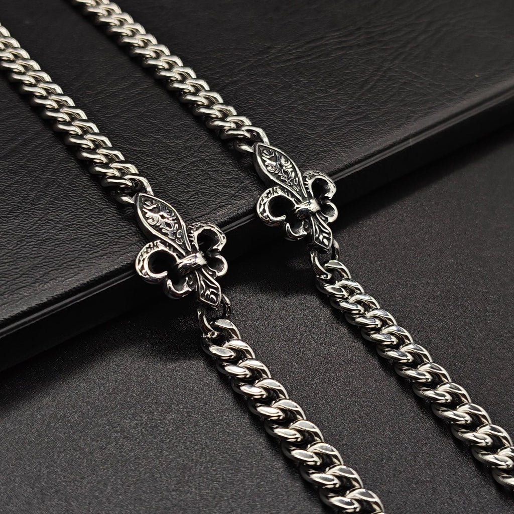 Chrome Hearts anchor Fleur de Lis ID bracelet 925 Sterling Silver